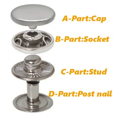 Spring Snap Button Press Fasteners